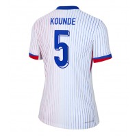 Camiseta Francia Jules Kounde #5 Visitante Equipación para mujer Eurocopa 2024 manga corta